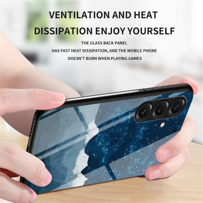OEM - Mobilskal för Samsung Galaxy S26 Härdat glas - Drömmande stjärnhimmel