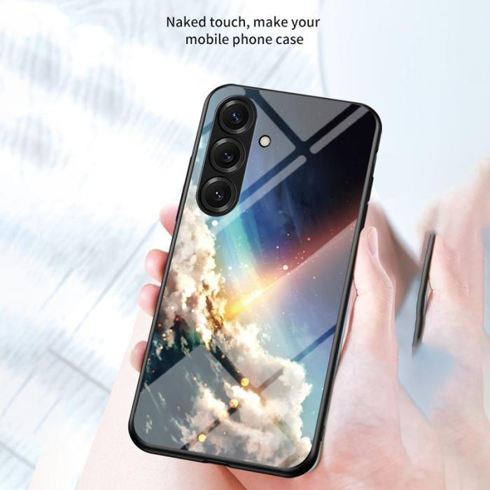 OEM - Mobilskal för Samsung Galaxy S26 Härdat glas - Kosmisk stjärnhimmel