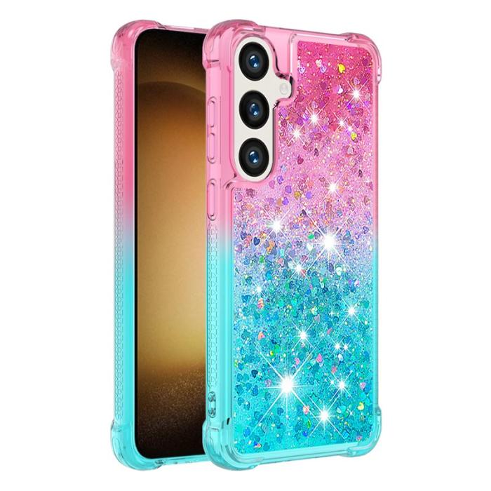OEM - Mobilskal för Samsung Galaxy S26 TPU Gradient - Rosa + Ljusblå