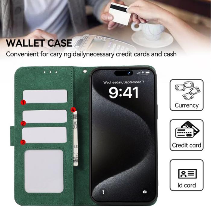 ABEEL - ABEEL iPhone 16 Plus Plånboksfodral RFID-Skydd Grön