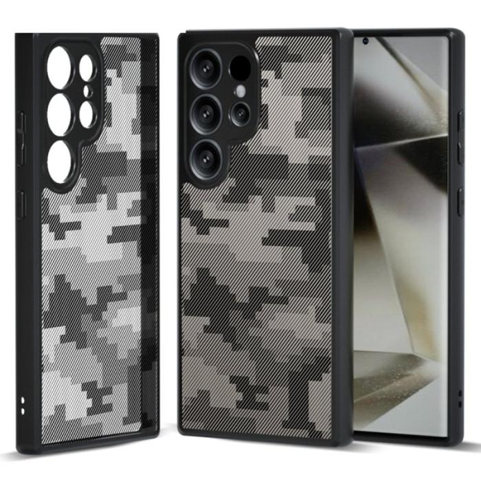IBMRS - IBMRS Mobilskal för Samsung Galaxy S26 Ultra TPU + PC - Rutigt Kamouflage
