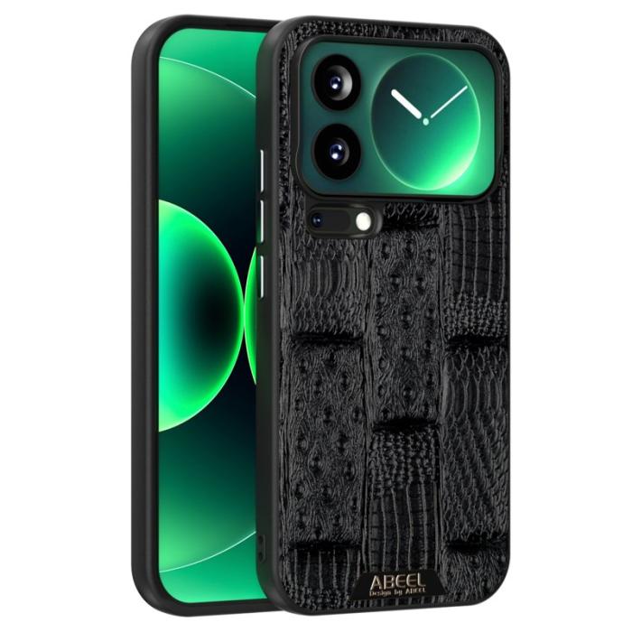 ABEEL - ABEEL Mobilskal till Xiaomi 17 Pro Max MagSafe Äkta Läder Svart