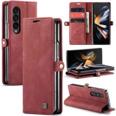 AUTSPACE - AUTSPACE A01 Fodral f&ouml;r Samsung Galaxy Z Fold4 KonstL&auml;der - R&ouml;d