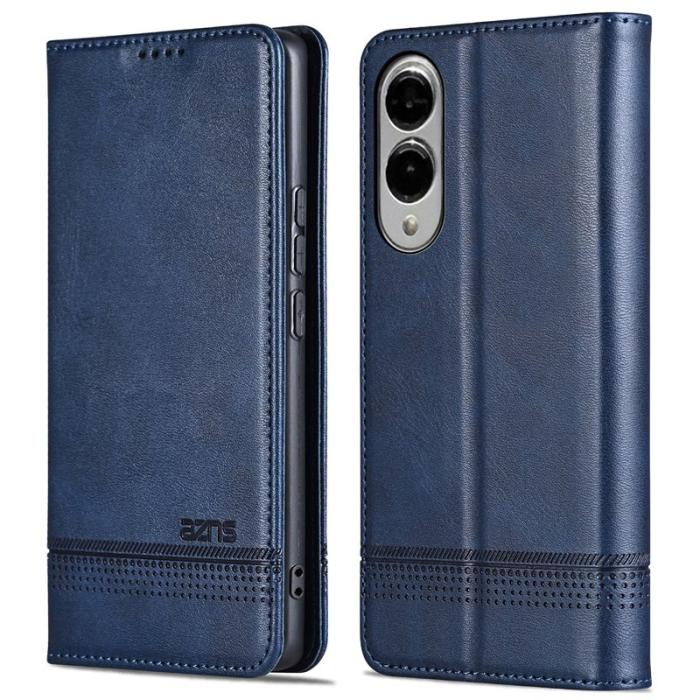 AZNS - AZNS Samsung Galaxy S25 Edge Plånboksfodral Konstläder - Blå
