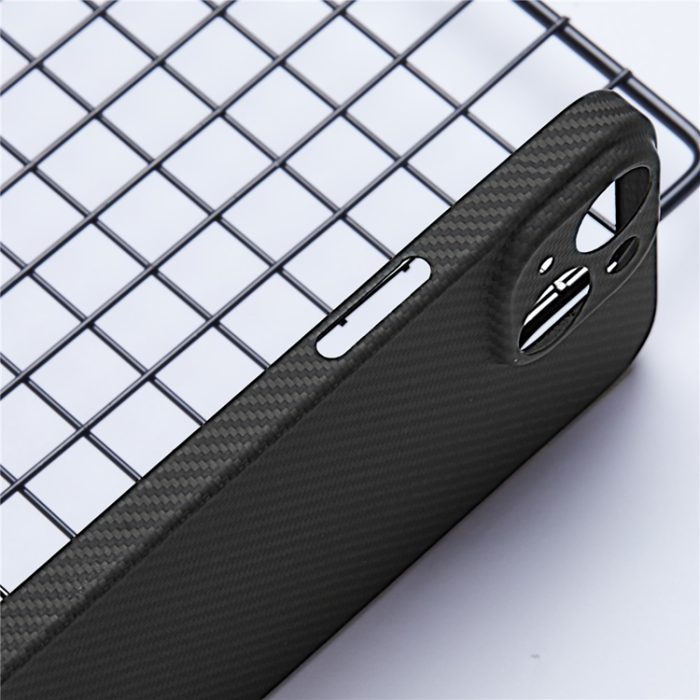 A-One Brand - iPhone 13 Mobilskal Magsafe Aramid Fiber 600D Fine - Svart