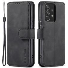 DG.MING - DG.MING Stand Wallet Mobilskal Retro KonstL&auml;der f&ouml;r Samsung A53 5G - Svart