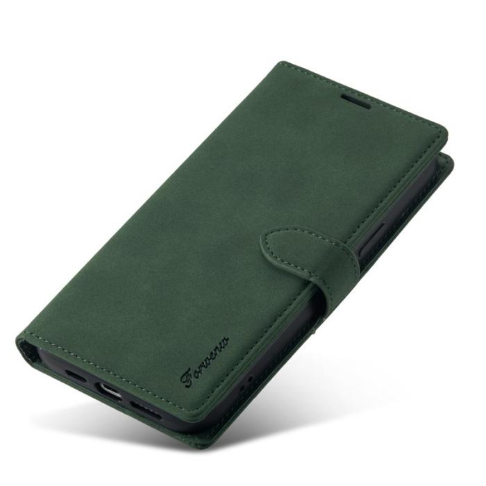 FORWENW - FORWENW F1 Series iPhone 15 Plånboksfodral Konstläder - Grön