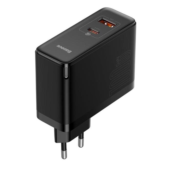 BASEUS - Baseus GaN5 Väggladdare USB Till Typ-C 100W - Svart