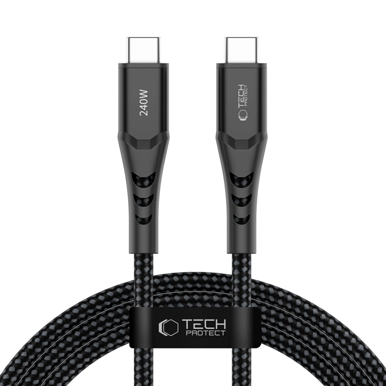 Tech-Protect USB-C till USB-C kabel Ultraboost 2m - Svart | 3541 | AlltMobil