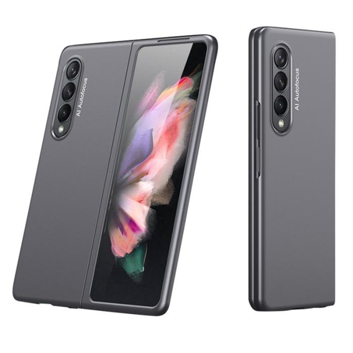 GKK - GKK Samsung Galaxy Z Fold3 5G Fodral - Ultra Tunna Hårda PC - Grå