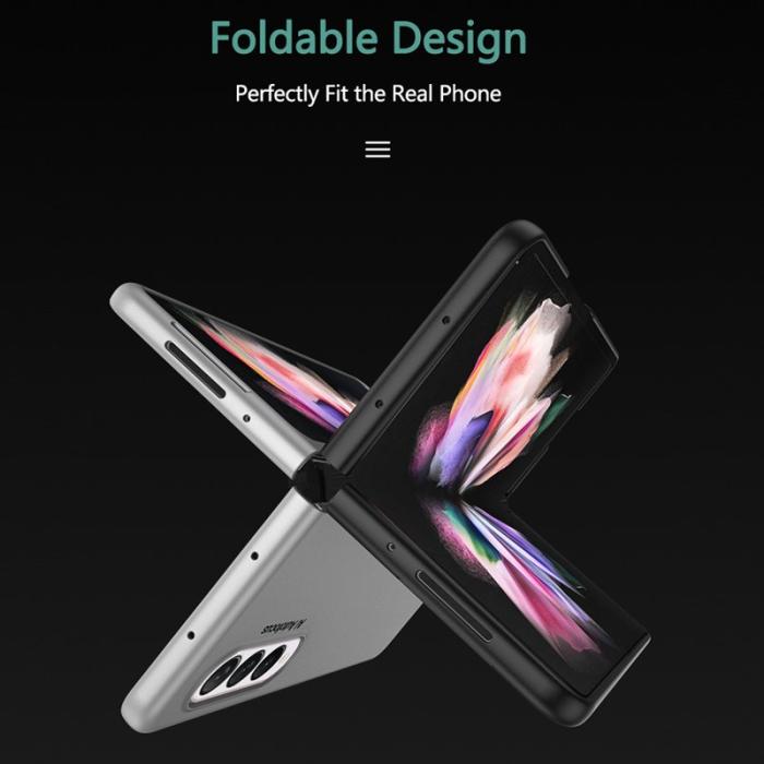 GKK - GKK Samsung Galaxy Z Fold3 5G Fodral - Ultra Tunna Hårda PC - Grå