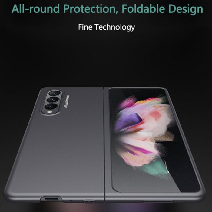 GKK - GKK Samsung Galaxy Z Fold3 5G Fodral - Ultra Tunna Hårda PC - Grå