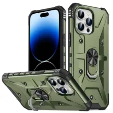 OEM - iPhone 14 Pro Max Skal Ringhållare Armor - Army Grön