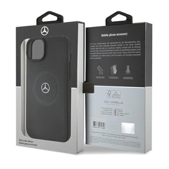Mercedes - Mercedes iPhone 15 Pro Max Mobilskal MagSafe Crossed Lines Pattern