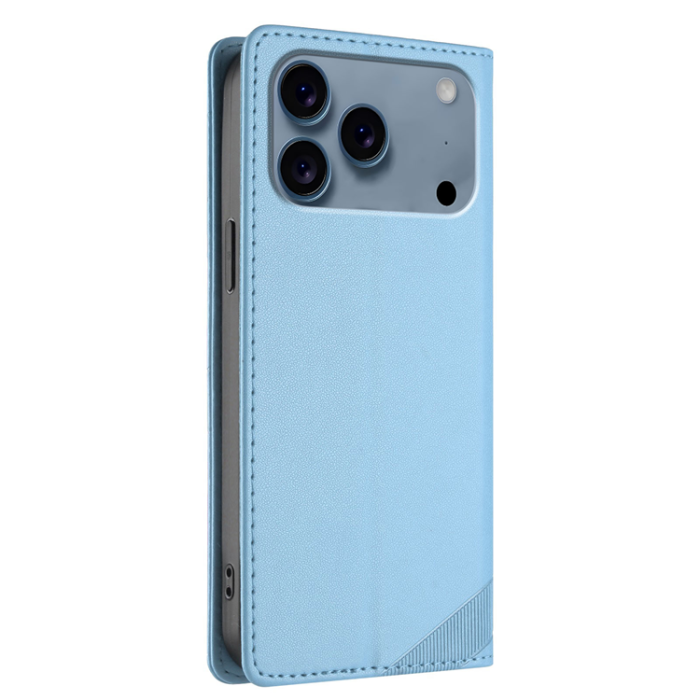 A-One Brand - iPhone 17 Pro Max Plånboksfodral Punk Style Imprinted - Babyblå
