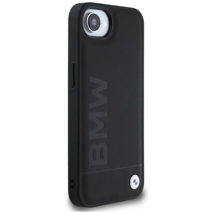 BMW - BMW iPhone 16e Mobilskal Hot Stamp Läder - Svart