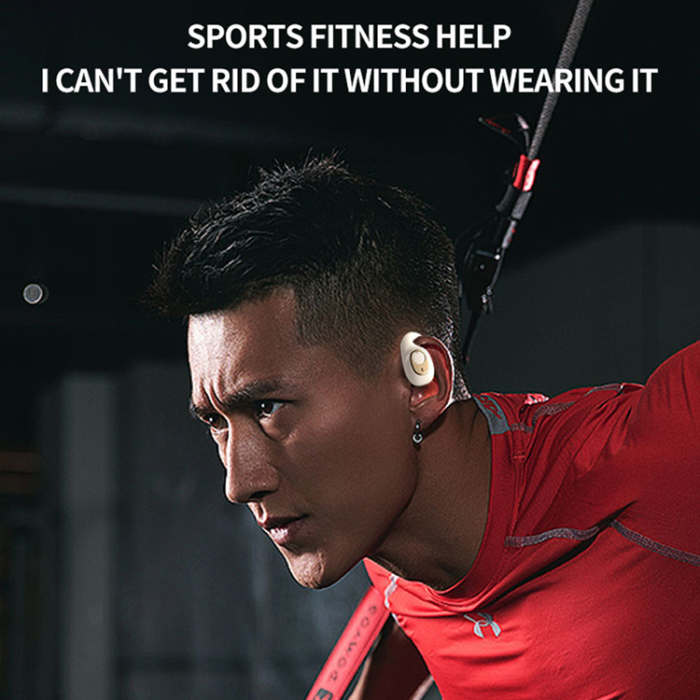 A-One Brand - Trådlösa Bluetooth-Hörlurar Open-Ear Hook Sports IPX5 Vattentäta ENC X5