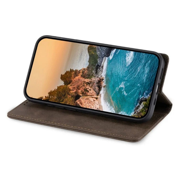 OEM - Galaxy S25 Ultra Plånboksfodral RFID Blocking - Brun