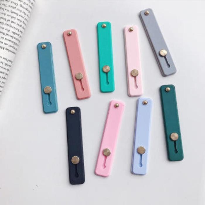 OEM - Self-Adhesive Silikon Finger Mobilgrip Strap - Lila