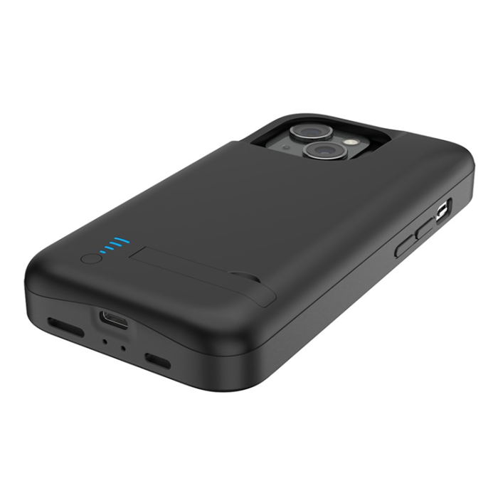 A-One Brand - iPhone 15 Plus Batteriskal Kickstand 6000mAh - Svart