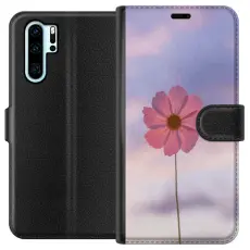 Gustaf - Pl&aring;nboksfodral till Huawei P30 Pro med Rosa blomma