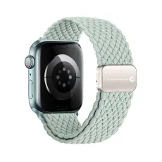 Forcell - Forcell Apple Watch (38/40/41mm) Armband Magnetic Nylon - Ljusgrön