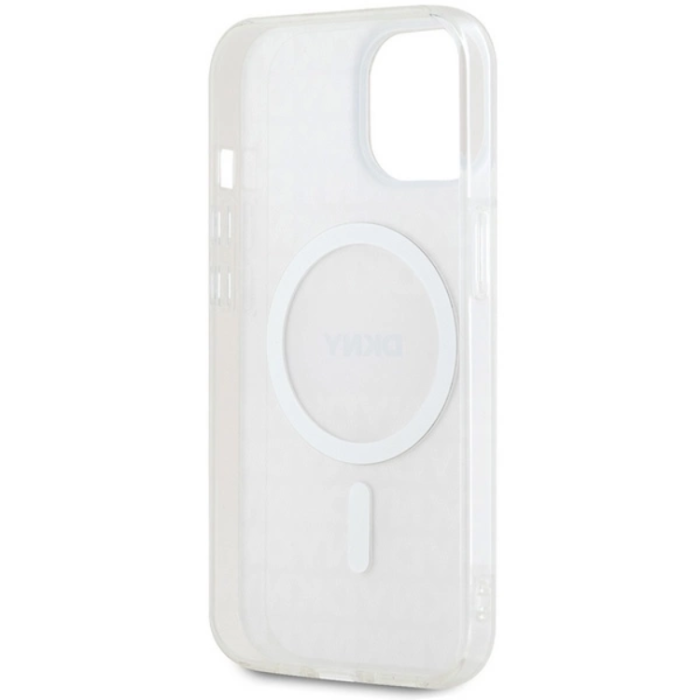 DKNY - DKNY iPhone 15/14 Plus Mobilskal Magsafe IML Mono & Stripe - Rosa