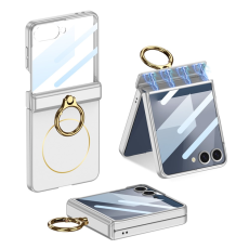 GKK - GKK Galaxy Z Flip 7 Mobilskal MagSafe Ringhållare - Silver