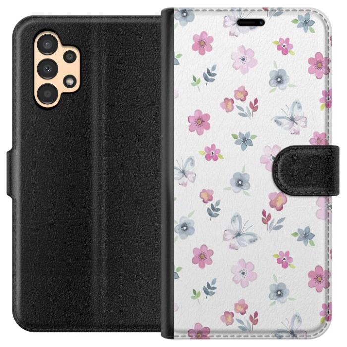 iSecrets - Plånboksfodral till Samsung Galaxy A13 med Blommor och fjärillar