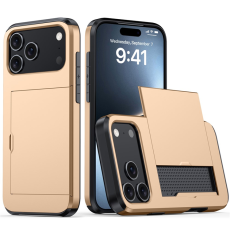 A-One Brand - iPhone 17 Pro Mobilskal korthållare - Guld