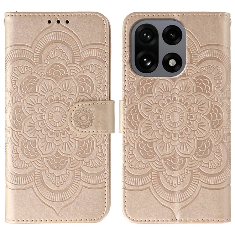 OnePlus 15 Plånboksfodral Mandala Imprinted Konstläder (Roséguld) | 2353 | AlltMobil