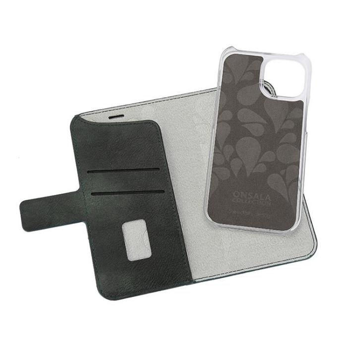 Onsala - Onsala iPhone 15 Plånboksfodral Magsafe Eco - Mörkgrön