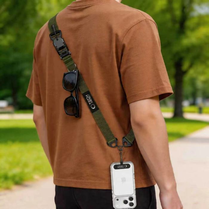 Tech-Protect - Tech-Protect Mobilrem Crossbody C9S - Army Grön