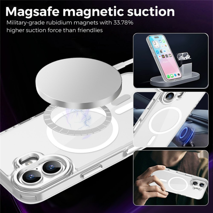 A-One Brand - iPhone 17 Mobilskal MagSafe TPU+PC - Transparent