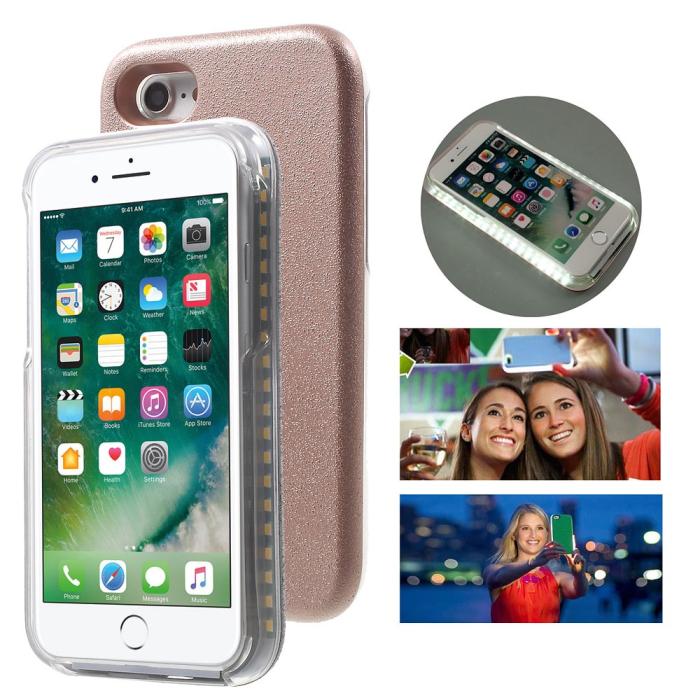 UTGATT5 - Selfie Illuminated LED Skal till iPhone 8/7 - Rose Gold