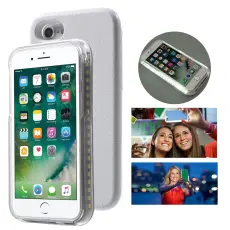 OEM - Selfie Illuminated LED Skal till iPhone 7/8/SE 2020 - Vit