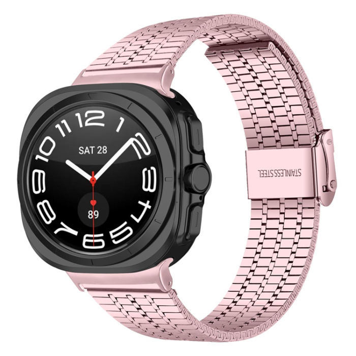 A-One Brand - Galaxy Watch 8/8 Classic (40/44/46mm) Armband Stainless Steel - Rosa
