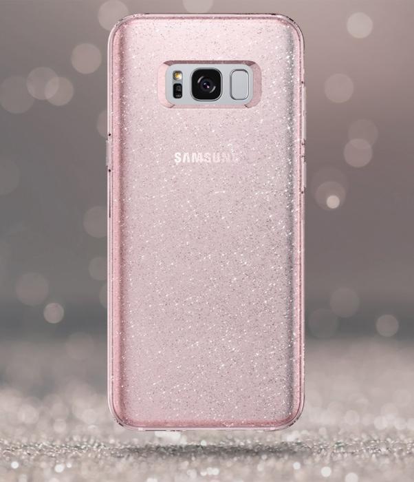 UTGATT5 - SPIGEN Liquid Crystal Glitter Skal till Samsung Galaxy S8 Plus - Rosa