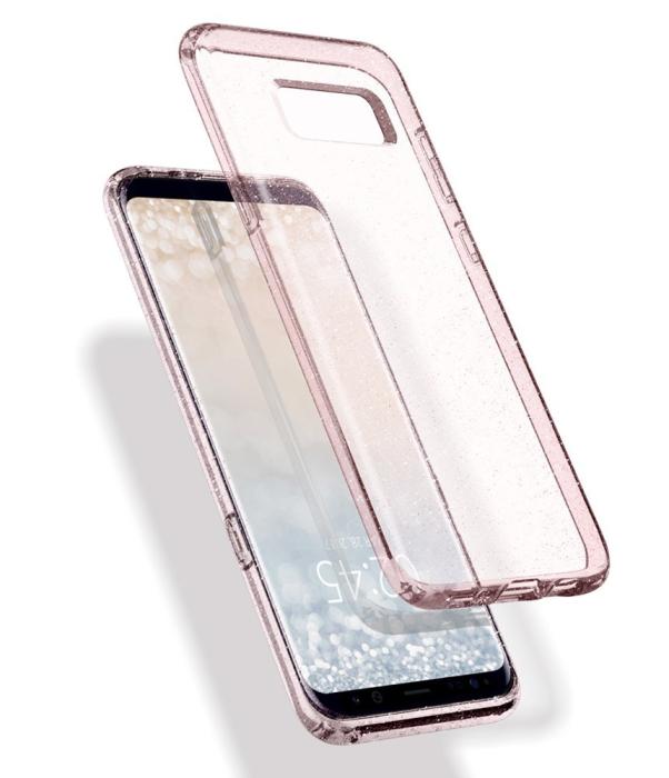 UTGATT5 - SPIGEN Liquid Crystal Glitter Skal till Samsung Galaxy S8 Plus - Rosa