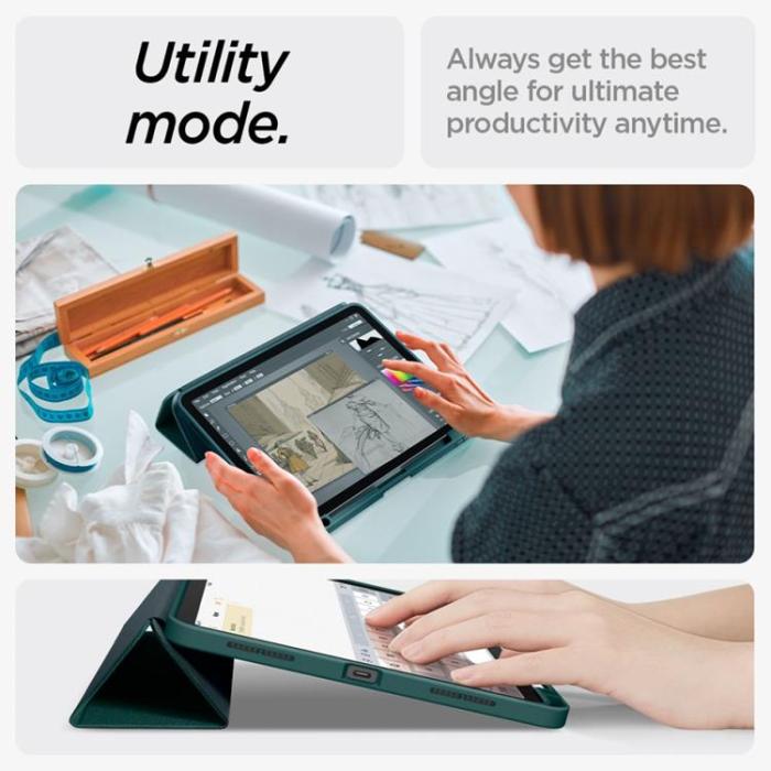Spigen - Spigen iPad Air 11 (2024) Fodral Urban Fit - Grön