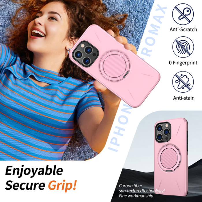 A-One Brand - iPhone 15 Pro Max Mobilskal MagSafe Rotating Kickstand TPU + PC