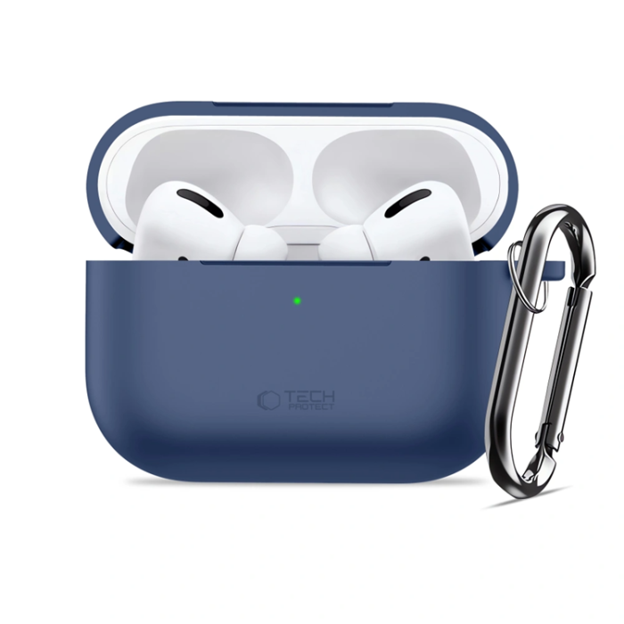 Tech-Protect - Tech-Protect Apple Airpods Pro 3 Skal Silikon Hook - Marinblå