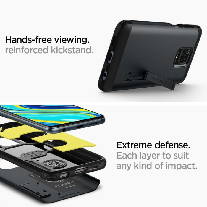 UTGATT5 - Spigen - Tough Armor Xiaomi Redmi Note 9/9 Pro - Metal Slate