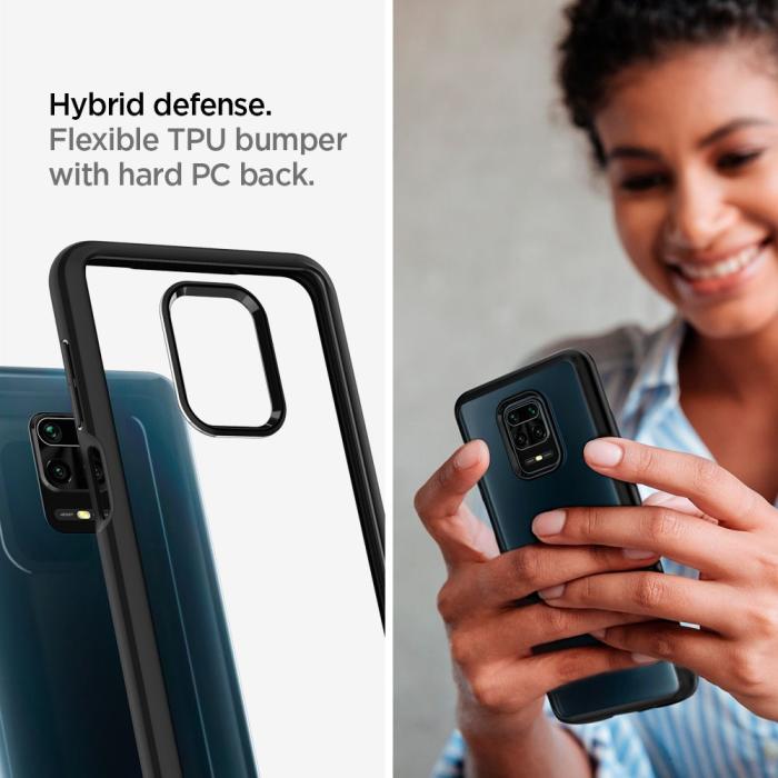 UTGATT5 - Spigen - Ultra Hybrid Xiaomi Redmi Note 9/9 Pro - Matt Svart
