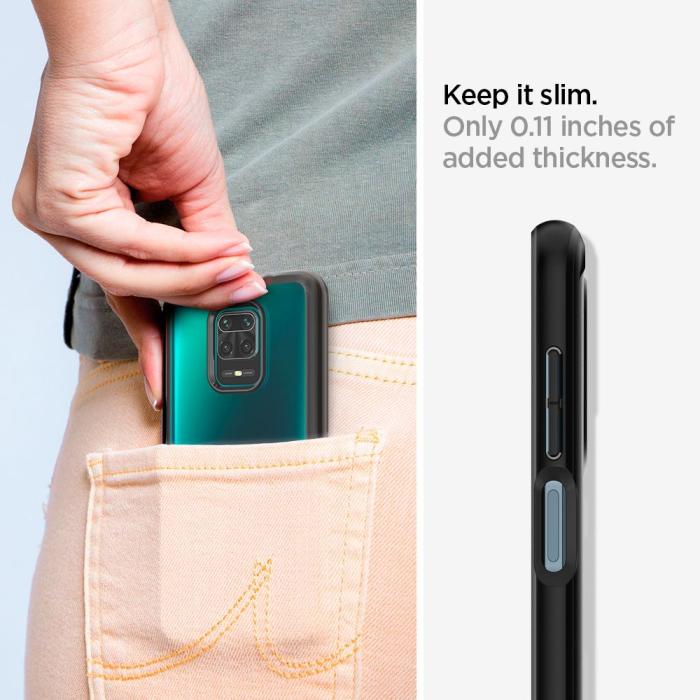 UTGATT5 - Spigen - Ultra Hybrid Xiaomi Redmi Note 9/9 Pro - Matt Svart