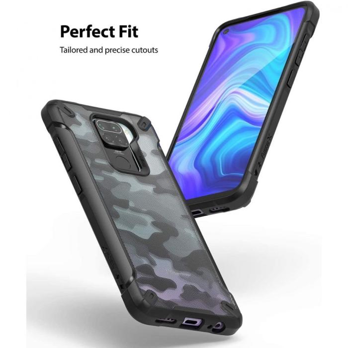 UTGATT5 - Ringke - Fusion X Xiaomi Redmi Note 9 - Camo Svart
