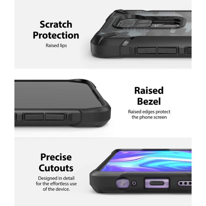 UTGATT5 - Ringke - Fusion X Xiaomi Redmi Note 9 - Camo Svart