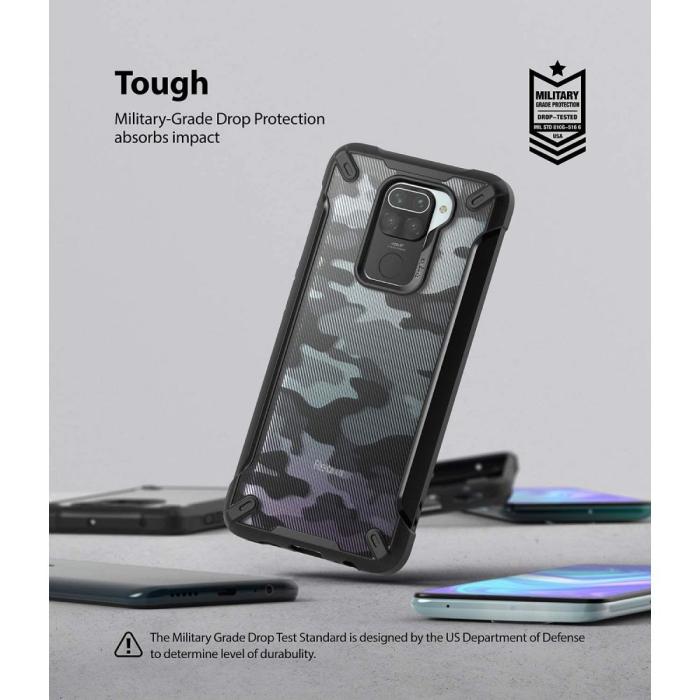 UTGATT5 - Ringke - Fusion X Xiaomi Redmi Note 9 - Camo Svart