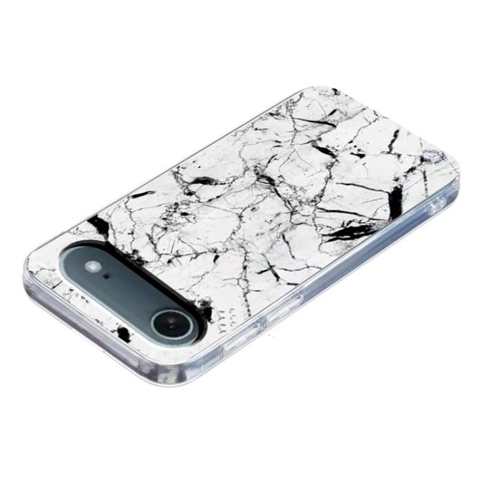 A-One Brand - iPhone Air Mobilskal Marble Pattern Printing Soft - Vit