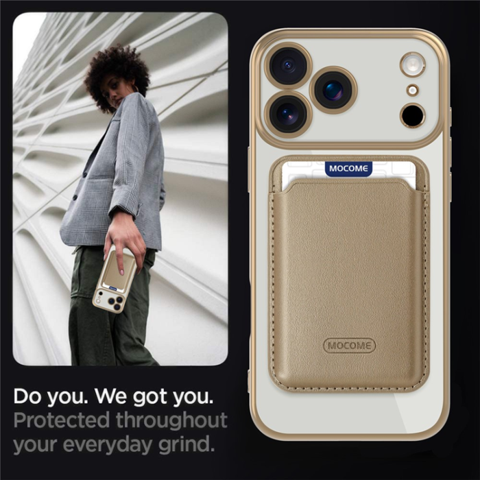 A-One Brand - iPhone 17 Pro Max Mobilskal MagSafe Korthållare TPU + PC